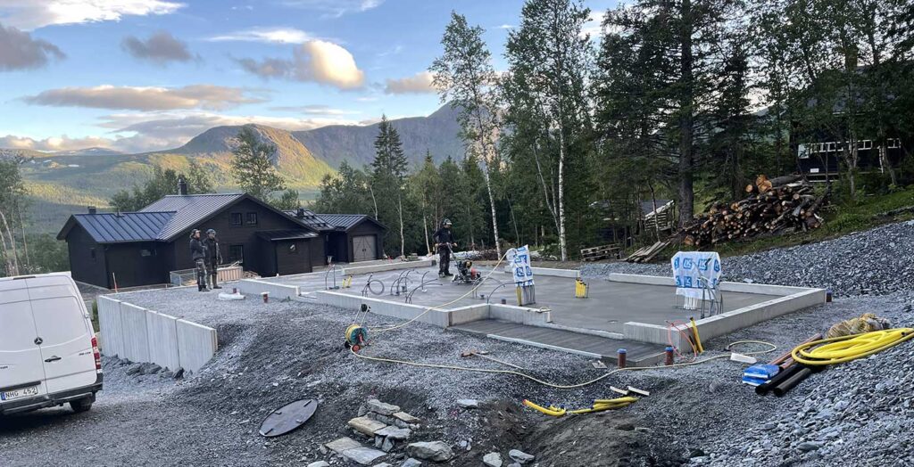 Grundarbeten för fastigheter och gjutning av betongplattor i Västerbotten och Norrbotten